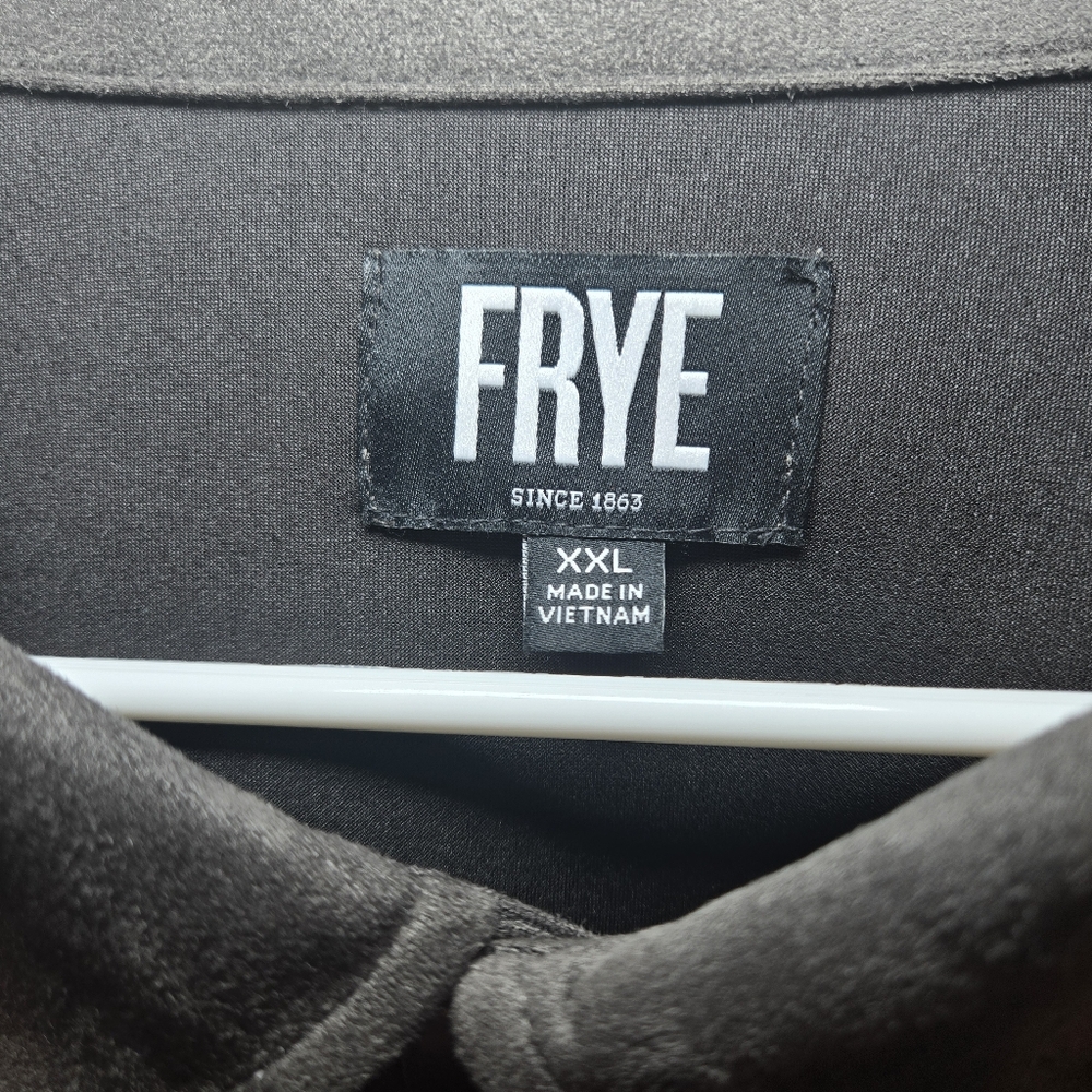 FRYE Men's Gray Faux Suede Shacket Suze XXL - Picture 3 of 5